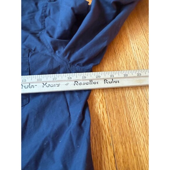 Calvin Klein Mens Button-Down Shirt Red Striped Collar Navy Blue Size M - Picture 7 of 9